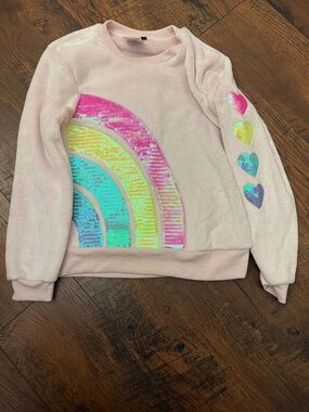 Kidtopia Light Pink Plush Crewneck
